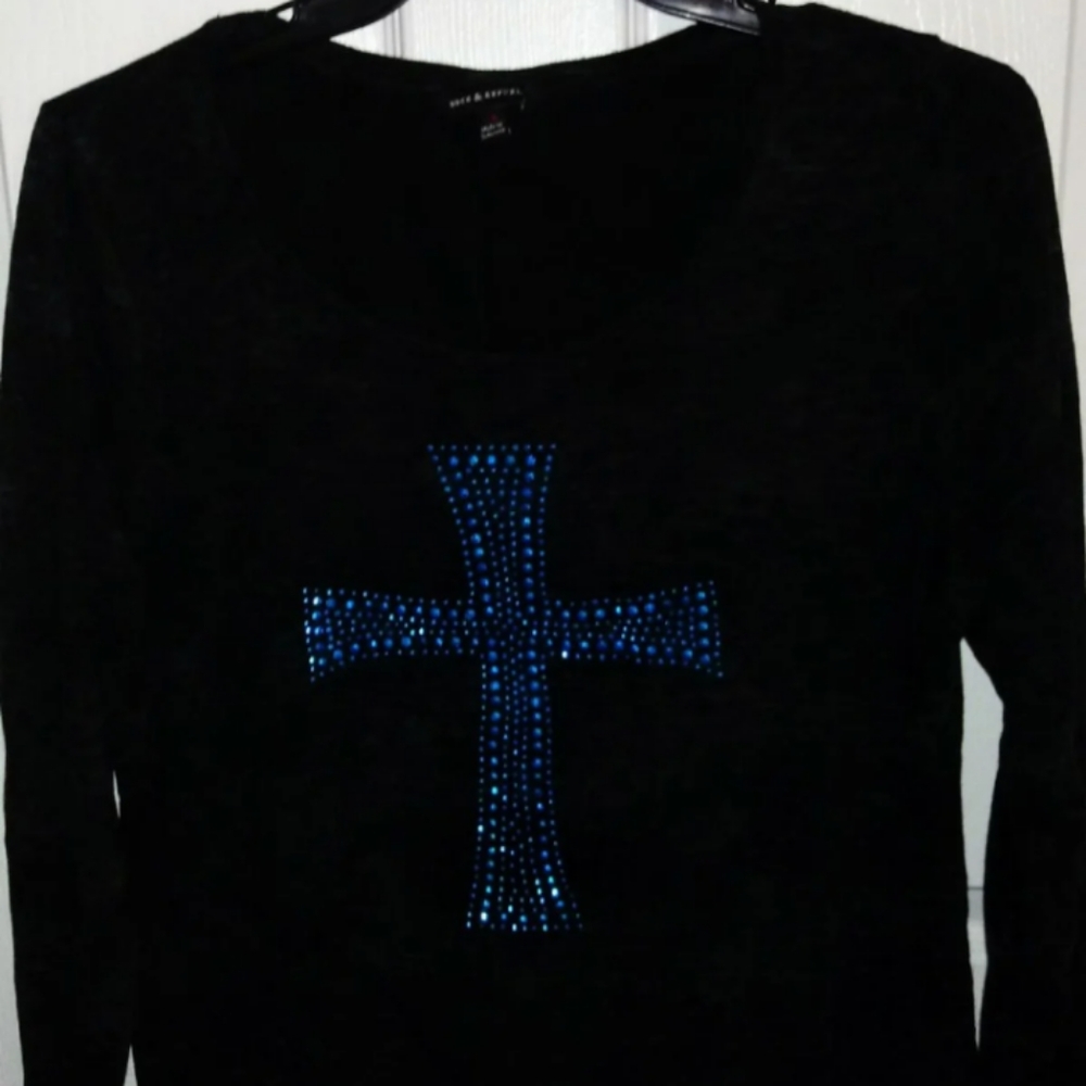 Rock&Republic long sleeve jeweled top